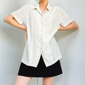 90's Cream Short Sleeve Shirt